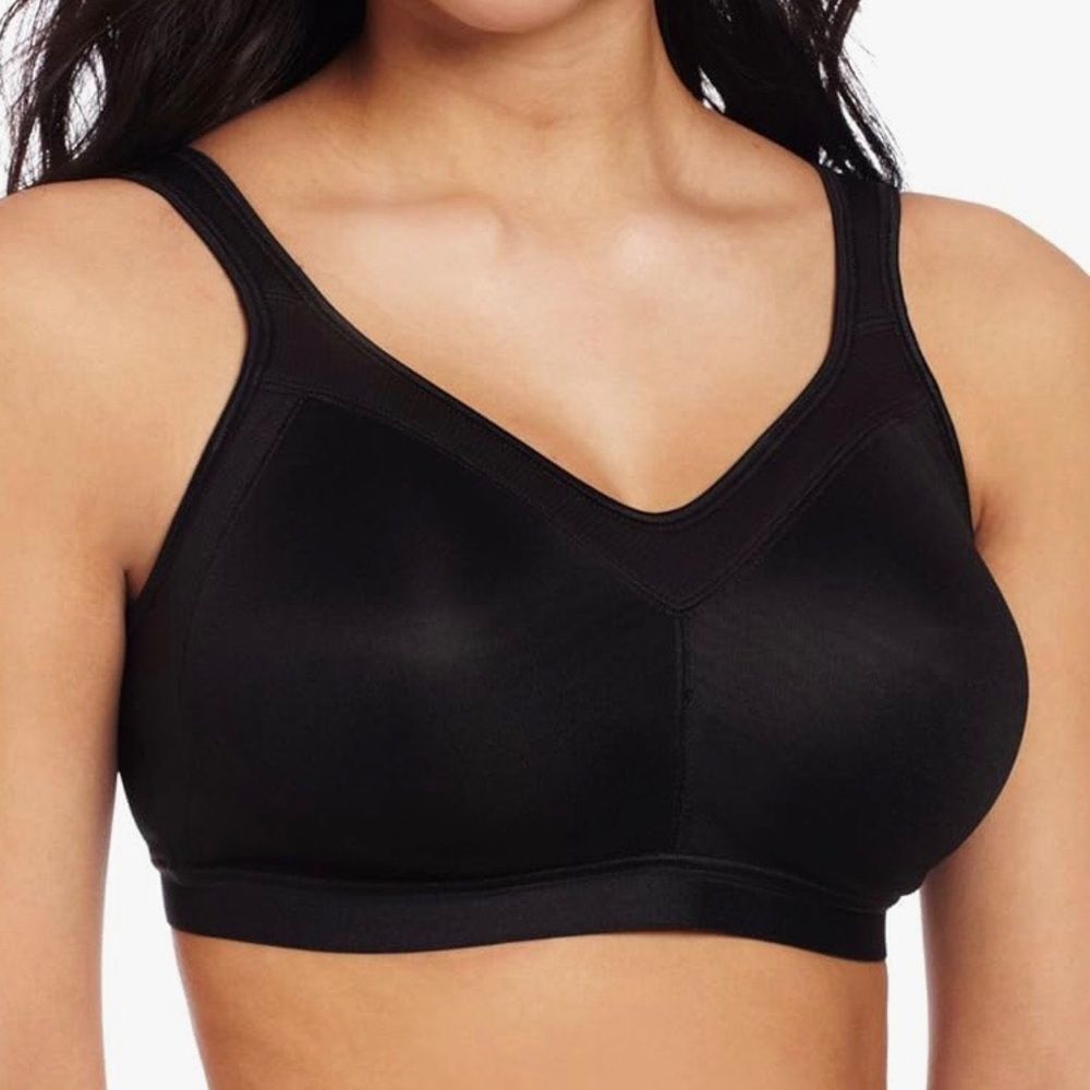 Playtex 18 Hour Active Breathable Comfort Wirefree Bra 42D Black Style 4159